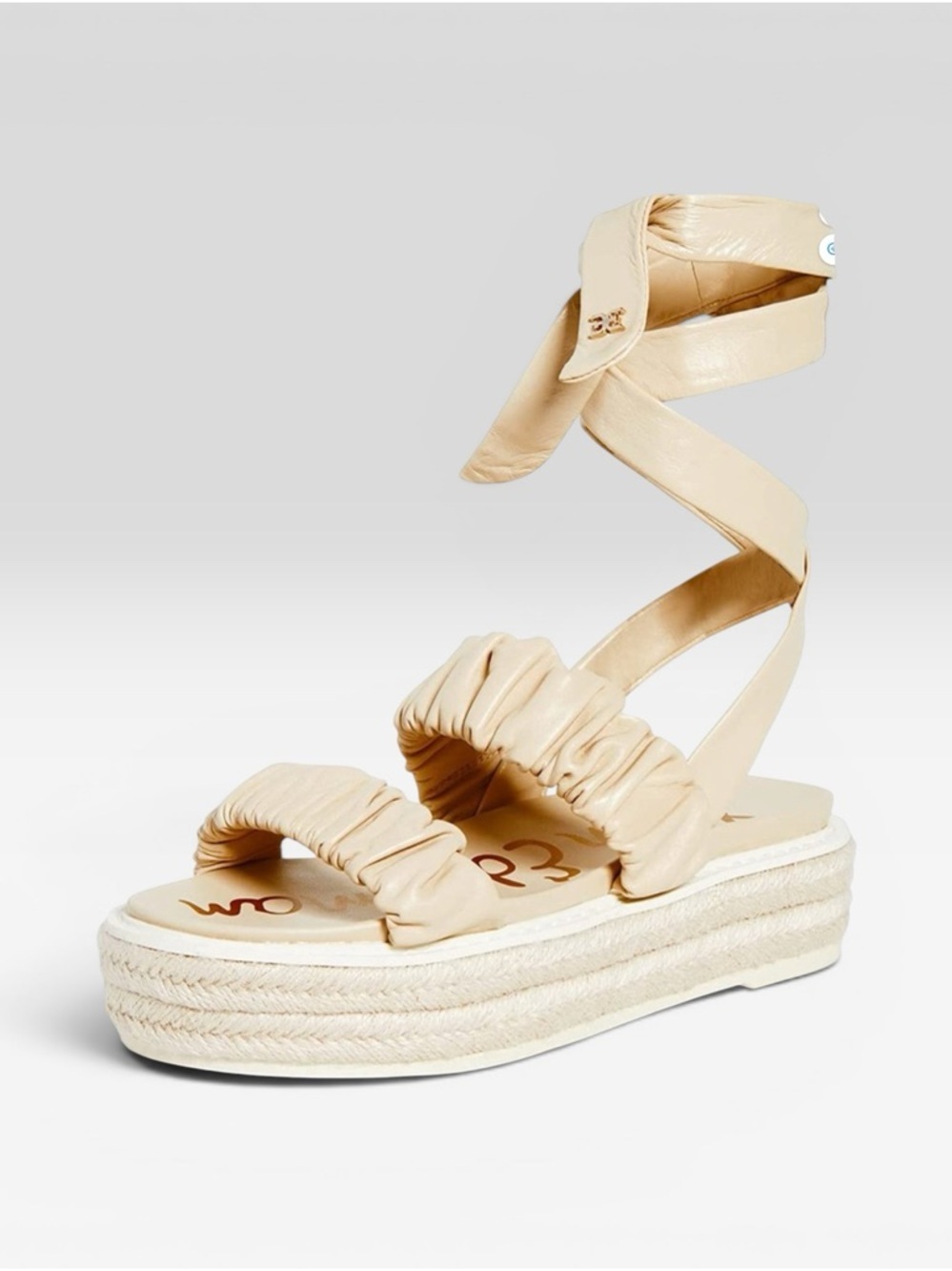 Sam Edelman Womens Kerin Platform Sandals, sand, ankle wrap, size 6